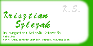 krisztian szlezak business card